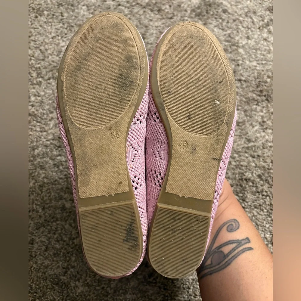 Pink Women's Knit Flats